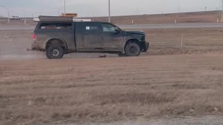 Wrecked Truck Swerves Across Traffic