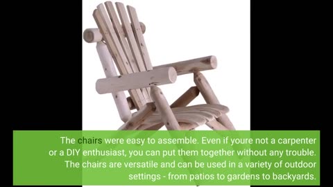 Read Remarks: Lakeland Mills Cedar Log Lounge Chair, Natural