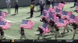 MUST SEE: Every Army Football Player Ran on the Field Carrying an American Flag Today