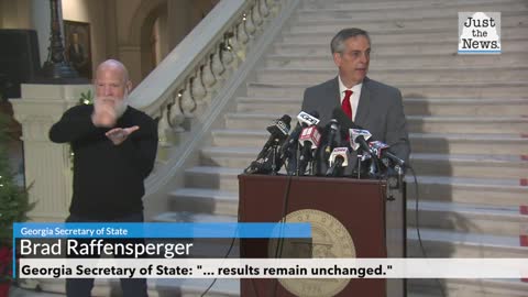 Georgia Secretary of State: "... results remain unchanged."