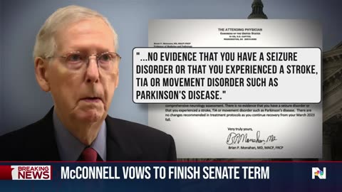 McConnell says he will finish term after public concern over two freezing episodes