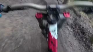 Teal glove mtb gopro fall