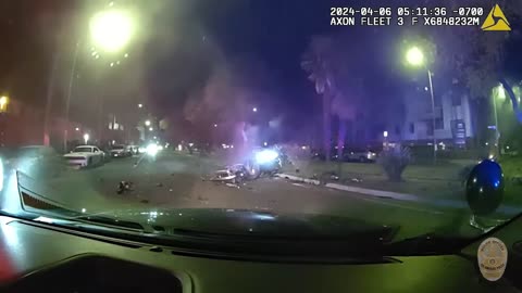 BODYCAM - Driver Dies while Fleeing Cops in LA in a Lamborghini Huracan