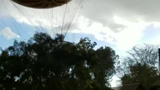 Helpless Hot Air Balloon Riders Whipped Around By Wind