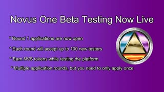 Novus One Now Accepting Beta Testing Applications