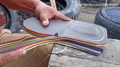 the process of making sandals with traditional tools