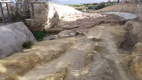 Top of the Roman Bridge - view from the end (Roman Street remains)