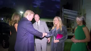Trumps Arriving At Family Church in Palm Beach