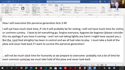 ACTS 2:40 HOW WE SAVE OURSELVES FROM THIS PERVERSE GENERATION