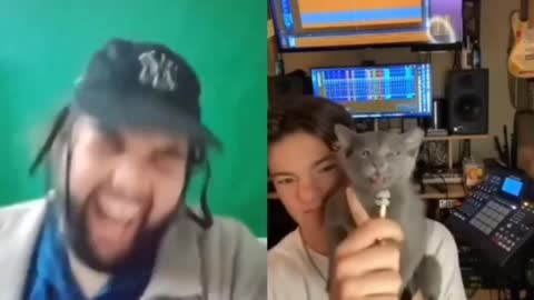 TRAVIS SCOTT REACTS TO THE CAT THAT CREATED AUTOTUNE SHOCKING 😂