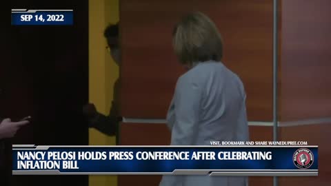 Pelosi Holds Press Conference After Celebrating Inflation Bill