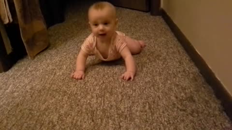 Haley tries to crawl