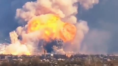 Russian ammunition depot holy shit exploded !
