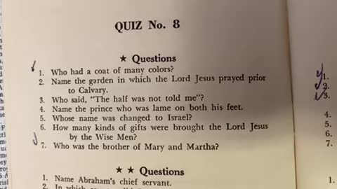Bible Quiz 8 ⭐️