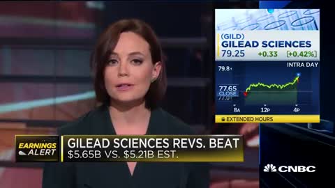 Gilead beats, announces CEO stepping down