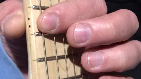 Learning Guitar, One Half Step At A Time. From E to F at the 12th and 13th fret of low E string