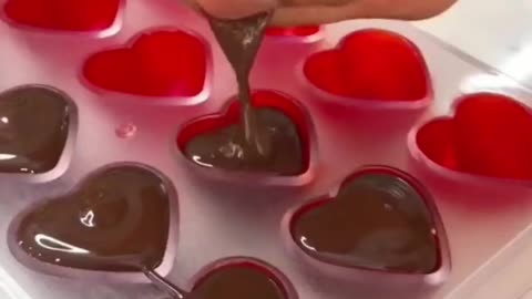 Heart shaped chocolate cake