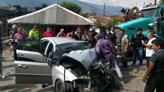 Accidente de tránsito frente al Intra