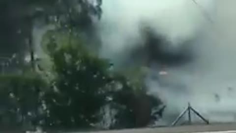 Germany Wildfire A9 Drive-by - Gigantic Clouds of Smoke