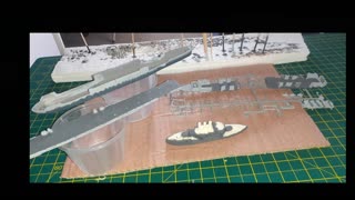 USS Hornet 1/1200 Revell model kit building