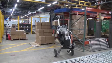 Robot nevjerovatnom brzinom slaže kutije u skladištu