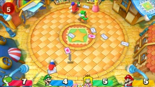 Mario Party The Top 100 Minigames - Yoshi Vs Luigi Vs Mario Vs Peach