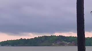 Lightning strikes across the Coosa River