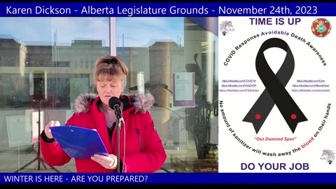 Karen Dickson - Alberta Legislature Grounds - November 24th, 2023