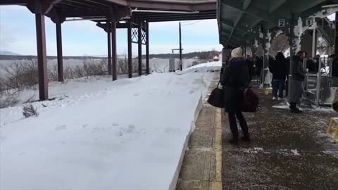 Snow Collision from Train..
