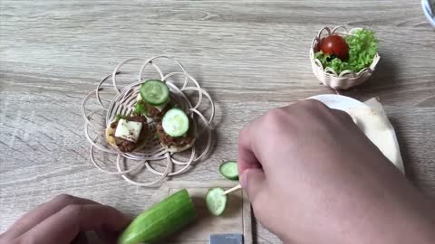 How to make(DIY) Mini Burger, 如何烹饪迷你汉堡, 미니 버거 만드는 법, Как приготовить мини бургер, ミニバーガーの作り方