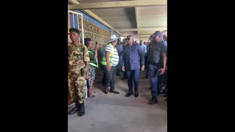 Zuma arriving in Newcastle