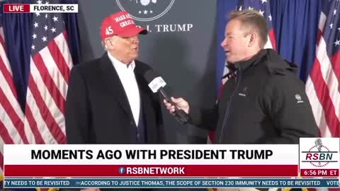 Trump Speaks with RSBN before South Carolina Rally