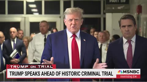 Trump speaks Ahead of his Fake Criminal Trial