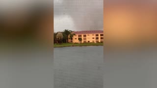 Watch the moment a tornado tore through Fort Myers, Florida, sending debris flying