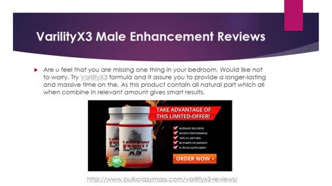 VarilityX3 Male Enhancement Reviews, Price and Side Effects