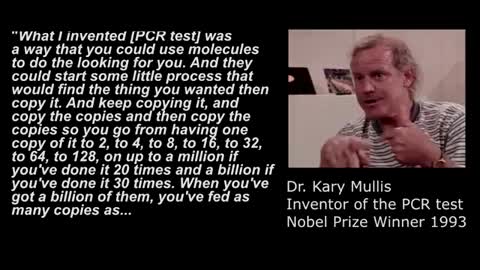 Dr Kary Mullis exposes the current PCR testing scam.