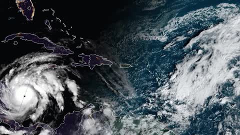 Así se registra desde un satelite el paso del huracán Iota por San Andrés