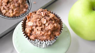 Sourdough Apple Oatmeal Muffins