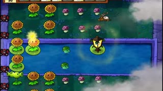 Plants vs Zombies Aventura Niebla Nivel 4 6