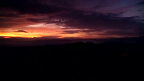 Beautiful morning sunrise over Mt. Sibayak