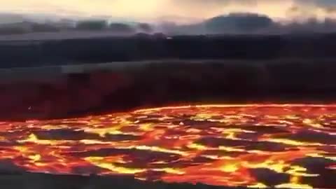 volcanic lava in Hawaii.