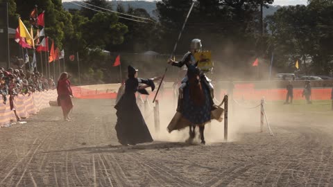 Knights of Old Battle it Out in a Joust at the Lithgow Ironfest