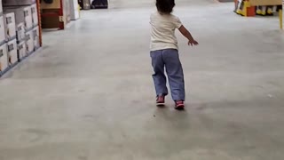 Kids running inside in the store