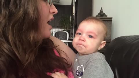 Baby Gets Emotional When Mom Sings Opera!!