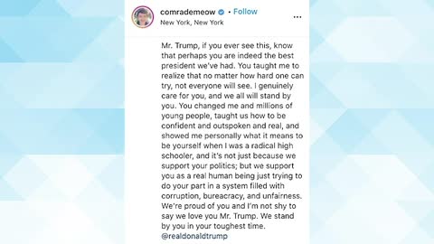 Pro Trump Instagram Post from young Fordham University student goes viral (FULL INTERVIEW)