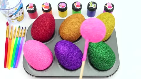 Satisfying ASMR Delight: Crafting Lollipop Candy from Playdoh with Precision Paintbrush Cutting