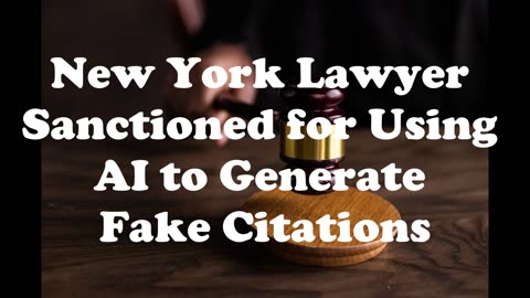 New York Lawyer Sanctioned For Using AI to Generate Fake Citations
