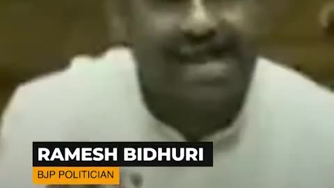 MP from India’s ruling BJP using a series of racist slurs against Muslim MP