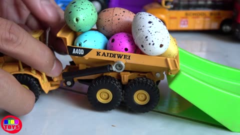 Trucks videos for kids - Excavator for children - Construction truck for toddlers - BIBO TOYS