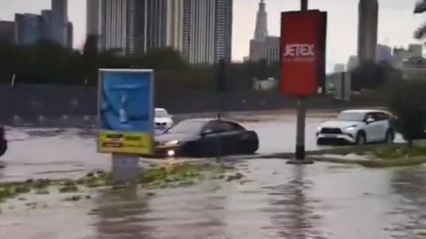 Scenes of heavy rain in Dubai today. Stay safe Habibi
